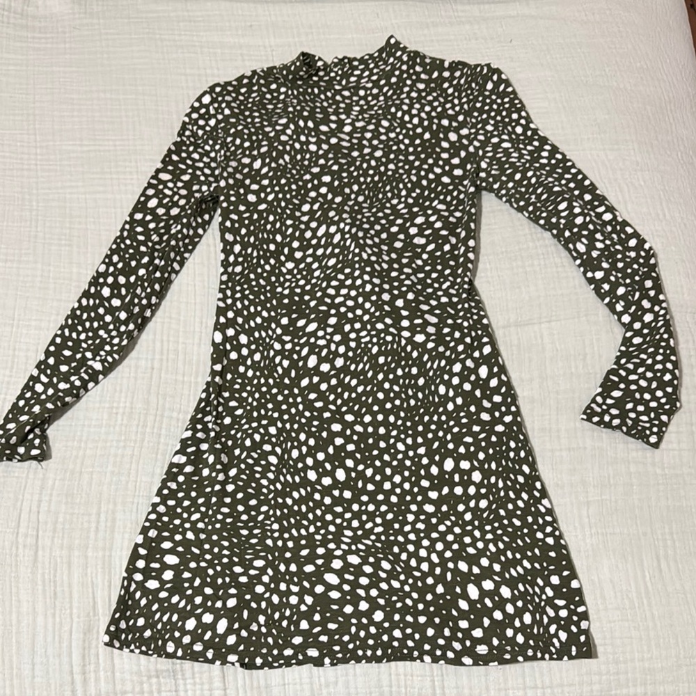 River Island Green and White Women's Dress
